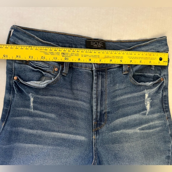 Rachel Roy Blue Distressed Women Trendy Girlfriend Jeans Sz-10. X16 - Picture 6 of 9